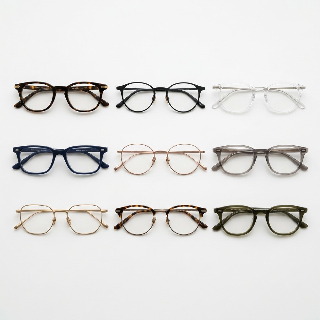 Classic Round Metal Gold Eyeglass Frame
